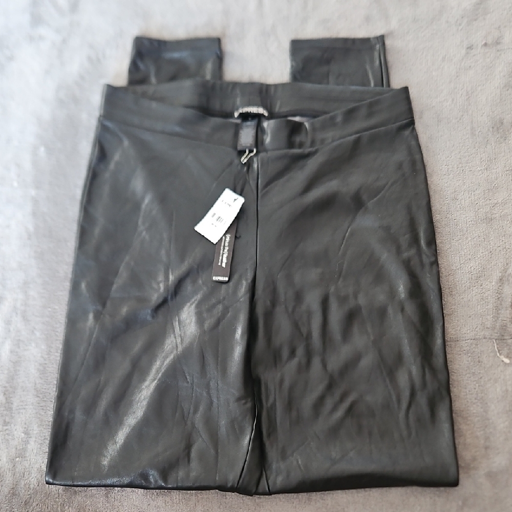 Express Black Vegan Leather Pants